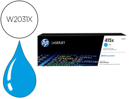 HP ( HEWLETT PACKARD ) - Toner 415x laser color m454 / mfp m479 cian 6000 paginas (Ref. W2031X)