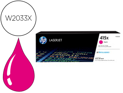 HP ( HEWLETT PACKARD ) - Toner 415x laser color m454 / mfp m479 magenta 6000 paginas (Ref. W2033X)