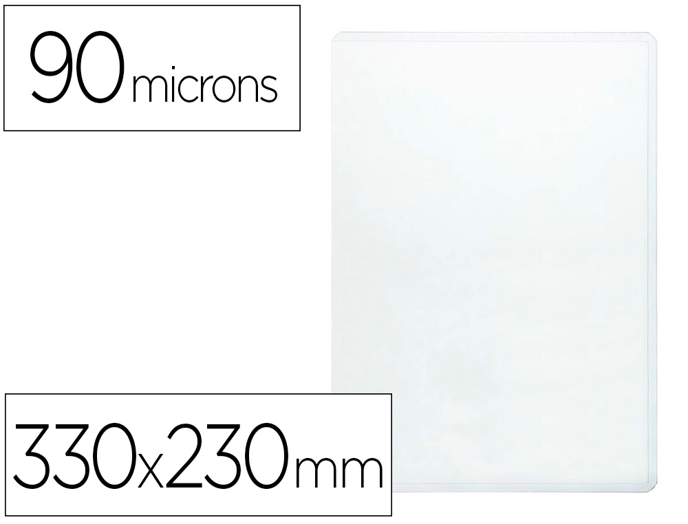 Q-CONNECT - FUNDA PORTADOCUMENTO FOLIO 90 MICRAS PVC TRANSPARENTE (Ref.1906)
