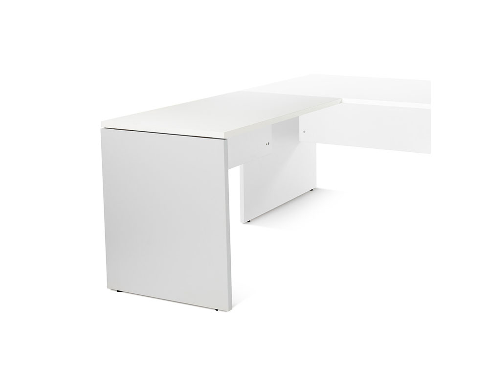 ROCADA - ALA PARA MESA SERIE WORK 100X60 CM ACABADO AB04 ALUMINIO/BLANCO (Ref.2102AB04)