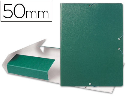 LIDERPAPEL - CARPETA PROYECTOS FOLIO LOMO 50MM Cartón GOFRADO VERDE (Ref.PJ56)