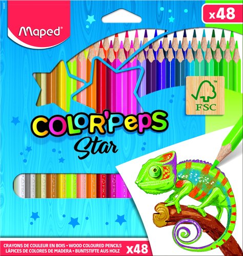 MAPED - LAPICES de COLORES COLOR"PEPS estuche de 48 (Ref.832048)