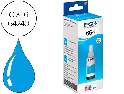 EPSON - Botella Inyección CYAN T6642 70 ML (WE) (Ref.C13T664240)