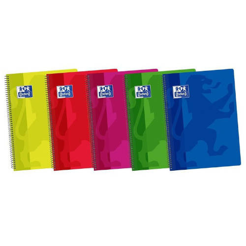 OXFORD - Cuaderno School tapa plástico 155x215 80 Hojas 90 Gramos cuadrícula 4x4 C/M (Ref.400044180)