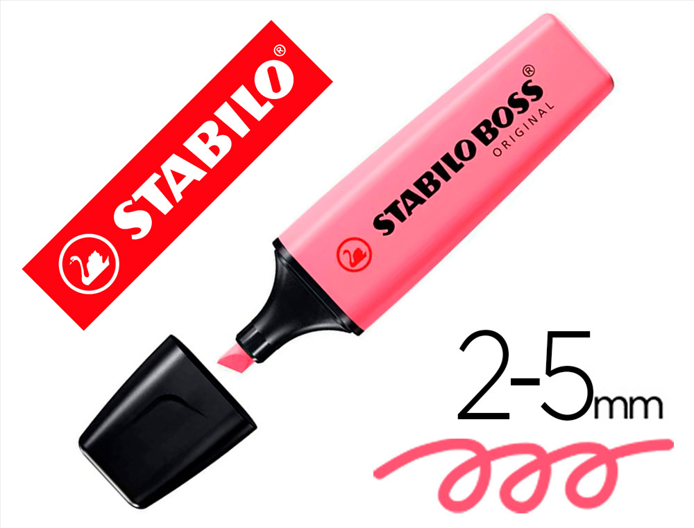 STABILO - Rotulador boss fluorescente 70 pastel fucsia helado (Ref. 70/158)