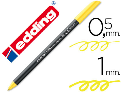 EDDING - Rotulador 1200 amarillo Fluores. trazo 0,5 a 1 mm 1200-065 (Ref.1200-65)