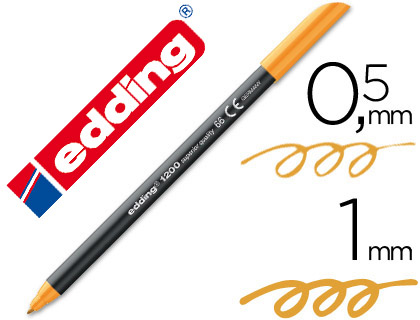 EDDING - Rotulador 1200 naranja Fluor trazo 0,5 a 1 mm. 1200-066 (Ref.1200-66)