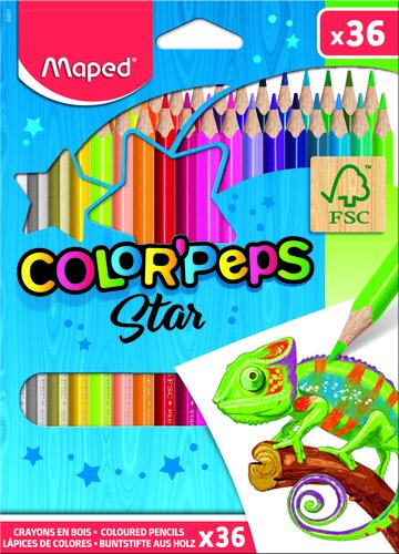 MAPED - LAPICES de COLORES COLOR"PEPS estuche de 36 (Ref.832017)