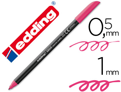 EDDING - Rotulador 1200 magenta trazo 0,5 a 1 mm (Ref.1200-20)