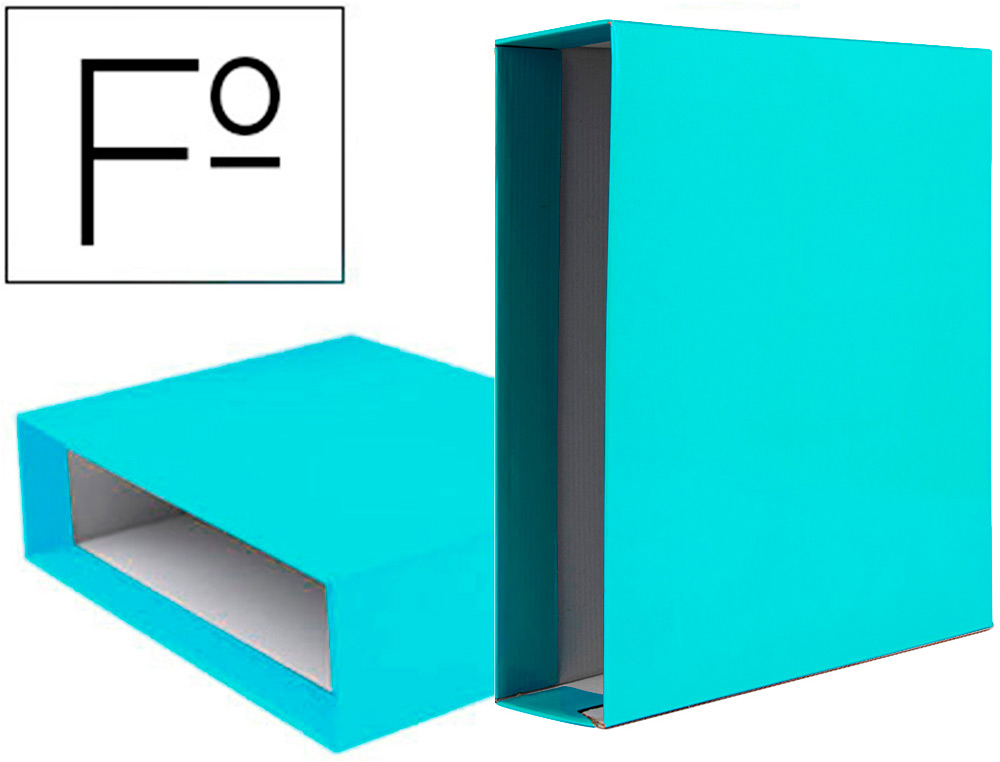 LIDERPAPEL - CAJA ARCHIVADOR DE PALANCA CARTON FOLIO DOCUMENTA LOMO 75 MM VERDE CLARO (Ref.CZ37)