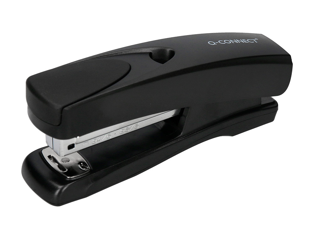 Q-CONNECT - GRAPADORA PLASTICO ABS NEGRA -CAPACIDAD 20 HOJAS (Ref.KF01056)