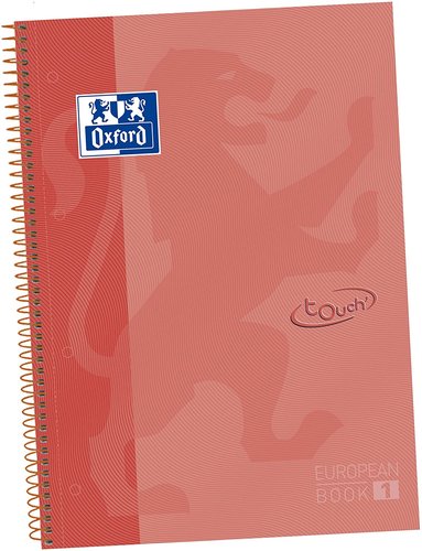 OXFORD - CUADERNO ESPIRAL EBOOK 1 TAPA EXTRADURA DIN A4+ 80 H HORIZONTAL CORAL TOUCH (Ref.400075559)