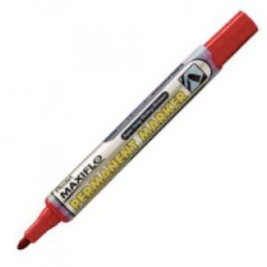 PENTEL - Marcador PERMANENTE MAXIFLO PUNTA CONICA TRAZO 4.5 MM ROJO (Ref.NLF50-B)