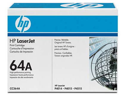 HP ( HEWLETT PACKARD ) - Toner Laser ORIGINALES 64A NEGRO 10K (Ref.CC364A)