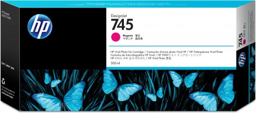 HP ( HEWLETT PACKARD ) - 745 300-ml Cartuchos ORIGINALES Inyección De Tinta Magenta (Ref.F9K01A)
