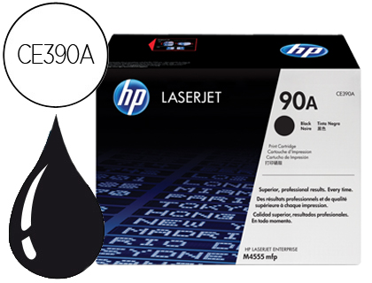 HP ( HEWLETT PACKARD ) - Toner Laser ORIGINALES 90A Negro 10.000 pg (Ref.CE390A)