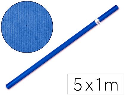 LIDERPAPEL - PAPEL KRAFT AZUL -ROLLO 5X1 MT (Ref.PK03)