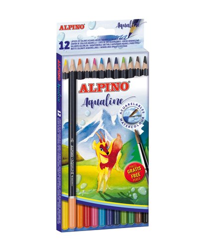 ALPINO - LAPICES ACUARELABLES AQUALINE estuche de 12 (Ref.AL000130)