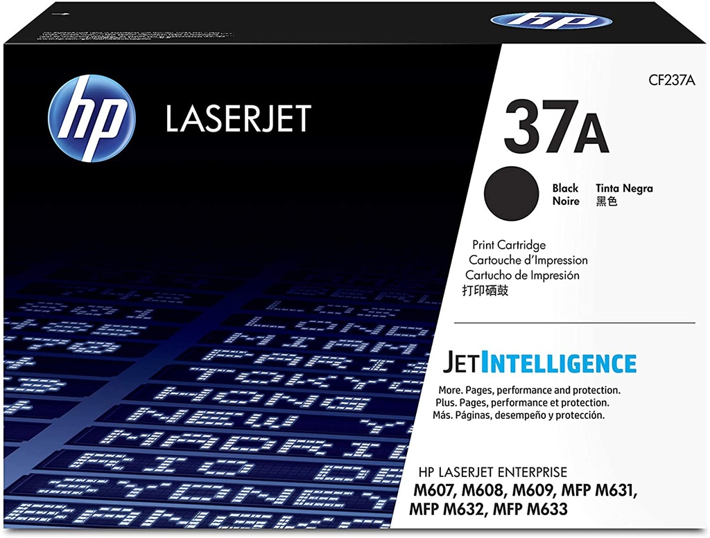 HP ( HEWLETT PACKARD ) - Tóner láser negro 11000 pags 37A LaserJet Enterprise M607/M608/M609/M631/M632 (Ref.CF237A)
