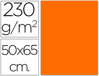 SADIPAL - CARTULINAS FLUORESCENTES NARANJAS 50X65 CM. (Ref.SAD15409)