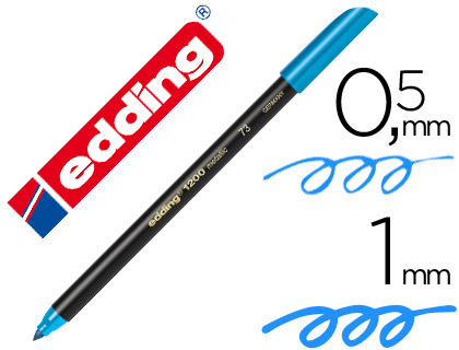 EDDING - Rotulador Punta de Fibra Mod.1200 azul claro (Ref.1200-10)