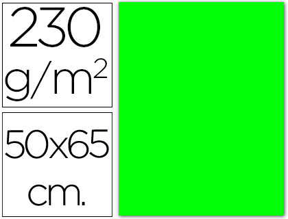 SADIPAL - CARTULINAS FLUORESCENTES VERDES 50X65 CM. (Ref.SAD15407)