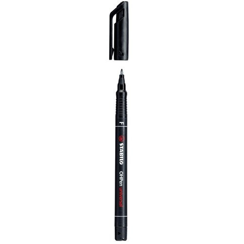 STABILO - Rotulador PERMANENTE OHPEN UNIVERSAL PUNTA FINA 0,7MM. NEGRO (Ref.842/46)