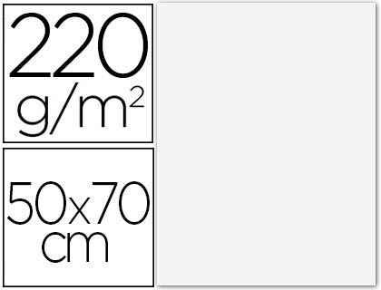 SADIPAL - Cartulina lisa/rugosa 2 texturas 50x70 cm 220g/m2 blanco (Ref. F42450700)