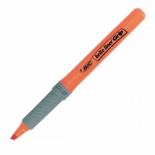 BIC - Marcador FLUORESCENTE NARANJA CON GRIP Y PUNTA BISELADA (Ref.811933)