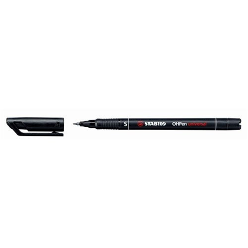 STABILO - Rotulador PERMANENTE OHPEN UNIVERSAL PUNTA SUPERFINA 0,4MM. NEGRO (Ref.841/46)