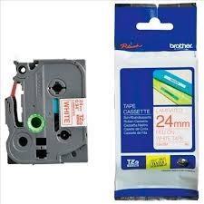 BROTHER - Cinta Rotuladora TZE-252 BLANCO/ROJO 24mm X 8mt (Ref. TZe252)