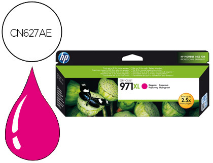HP ( HEWLETT PACKARD ) - Cartuchos ORIGINALES Inyección De Tinta 971XL Magenta (Ref.CN627AE)