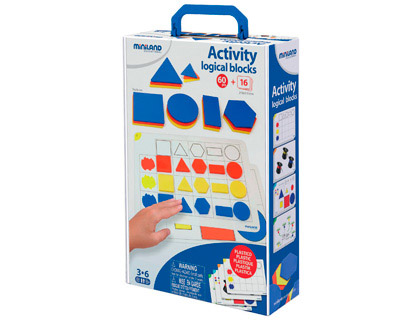 MINILAND - Juego activity logical blocks 60 bloques + 16 actividades (Ref. 95042)