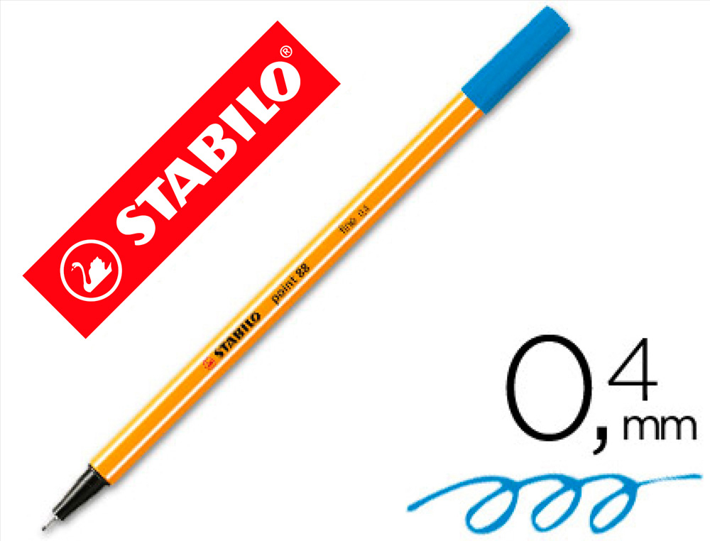 STABILO - Rotulador Punta de Fibra Point 88 Azul Trazo 0,4 mm (Ref.88/32)