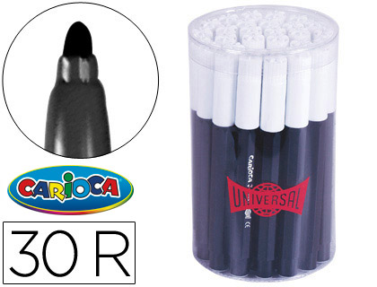 CARIOCA - ROTULADOR JUMBO C-30 NEGRO PUNTA GRUESA -BOTE DE 30 UNIDADES (Ref.A52000NG)