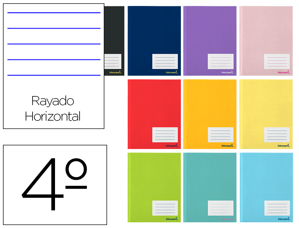 LIDERPAPEL - LIBRETA WRITE A5 80 HOJAS 60G/M2 HORIZONTAL CON MARGEN (Ref.LB34)