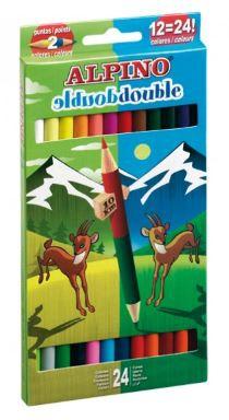 ALPINO - LAPICES DE COLORES DOBLE CAJA DE 12 COLORES CON 24 PUNTAS (Ref.AL000169)