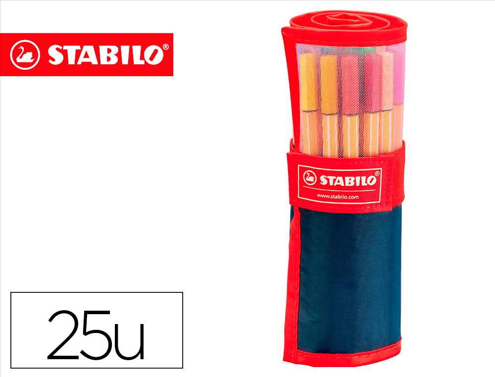 STABILO - Estuche Rotuladores Point 88 Colores surtidos Trazo 0,4mm 25ud (Ref.8825-021)