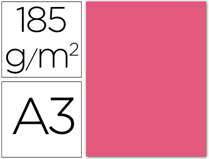 CANSON - Cartulina IRIS 50 Hojas A3 Rosa fluorescente 230g (Ref.200040818)