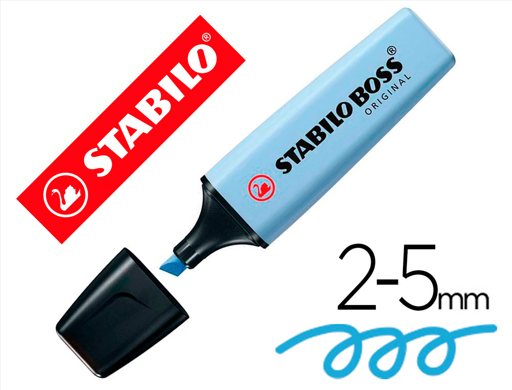 STABILO - Rotulador boss fluorescente 70 pastel azul ventoso (Ref. 70/112)