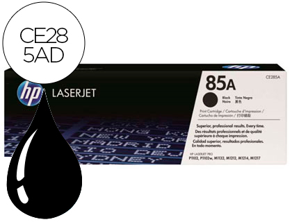 HP ( HEWLETT PACKARD ) - Toner Laser ORIGINALES 85A Negro 1.600pg (Ref.CE285AD)