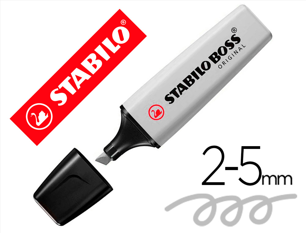 STABILO - Rotulador boss fluorescente 70 pastel gris polvoriento (Ref. 70/194)