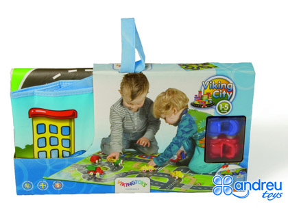 VIKINGTOYS - Juego circuito + 2 vehiculos 90x70 cm (Ref. 25202)