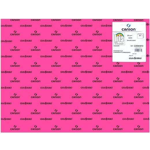 CANSON - Cartulina Iris 25 Hojas 50x65 cm Fucsia fluo 185 gr (Ref.200403812)