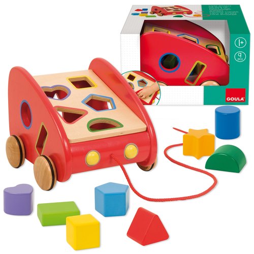 DISET - JUEGO DIDACTICO COCHE ARRASTRE Y ENCAJABLE (Ref.55217)