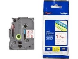 BROTHER - Cinta 12mmx8m Rojo/Blanco (Ref.TZe232)