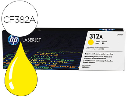 HP ( HEWLETT PACKARD ) - Toner Laser ORIGINALES 312A Amarillo (Ref.CF382A)
