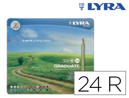 LYRA - Lapices de colores graduate caja metalica de 24 colores surtidos (Ref. 2871240)
