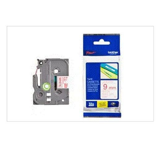 BROTHER - Cinta Rotuladora 8m 9mm Rojo/Blanco (Ref.TZe222)