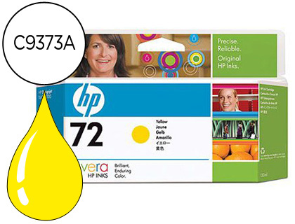 HP ( HEWLETT PACKARD ) - Cartuchos ORIGINALES Inyección De Tinta 72 Amarillo (Ref.C9373A)